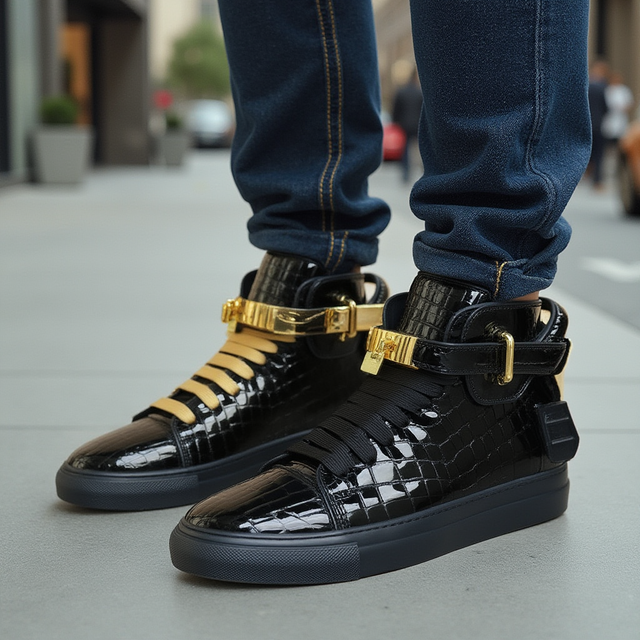 Sovereign High-Top – Black Croc