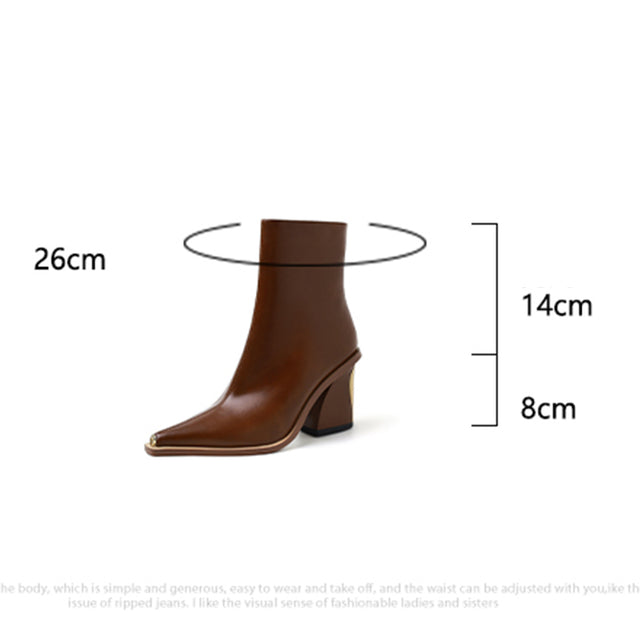 LeatherLux Chic Pointed Toe Winter Boots