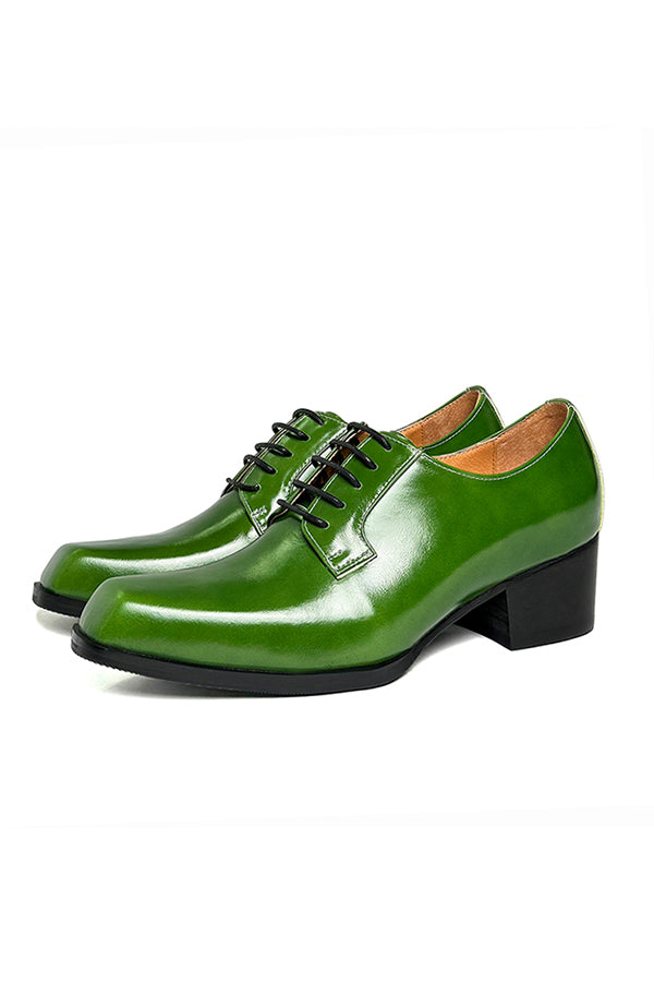 ChicLux Square Toe Lace-Up Dress Shoes