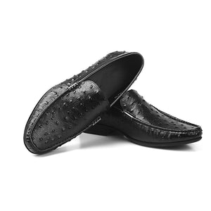 AlliLux Exotic Leather Slip-On Casual Loafers