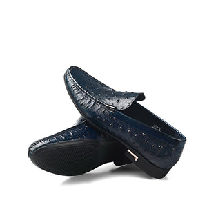 AlliLux Exotic Leather Slip-On Casual Loafers