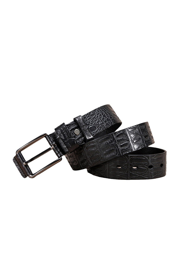 Alligator Pattern Lux Cowskin Men's Belt