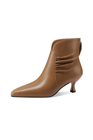 Chic Pointed Toe Zip High Heel Boots