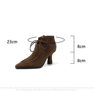 LeatherLux Chic Square Toe Winter Boots