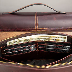 CowLuxe Stylish Leather Men's Organizer Bag