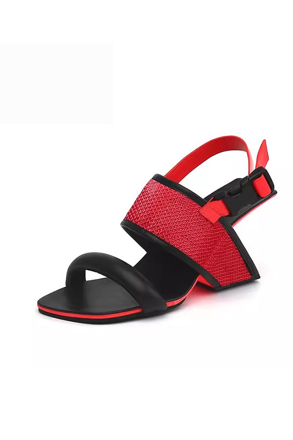 Chicfashion Cow Leather Peep Toe  Sandals