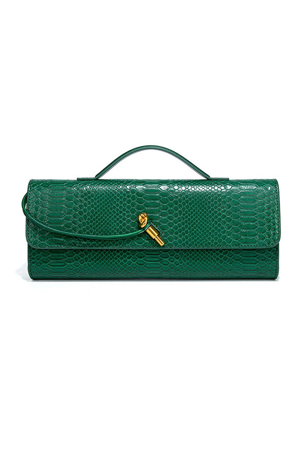 Serpatura Snake Pattern Event Clutch Purse