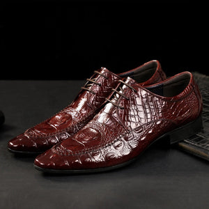 Luxury CrocLeather Oxford Dress Shoes