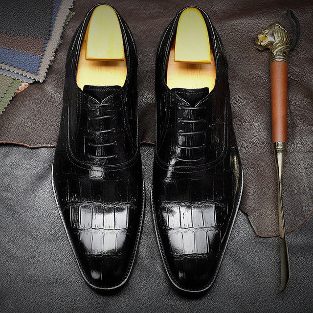 Vintage CrocLuxe Oxford Dress Shoes