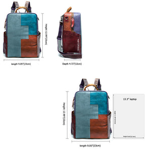 Luxury Exotic Patchwork Leather Laptop Backpack - FINAL SALE