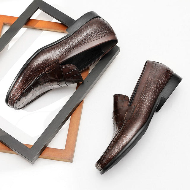 Luxury Croctex Slip On Brogues Loafers - FINAL SALE