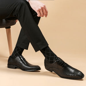 Luxeleather Exotic Lace Business Dress Shoes - FINAL SALE
