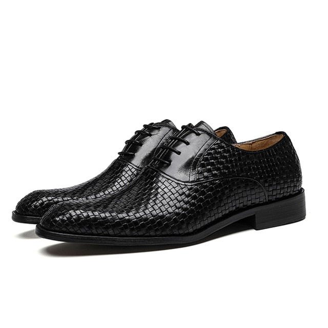 Luxeleather Exotic Lace Business Dress Shoes - FINAL SALE