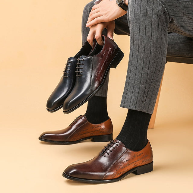 Luxepoint Exotic Brogue Dress Shoes - FINAL SALE