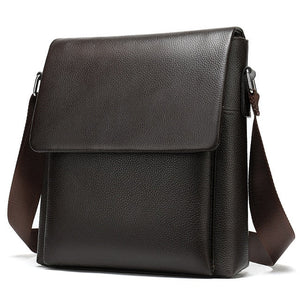 Luxury Exotic Zipper Flap Leather Messenger Bag