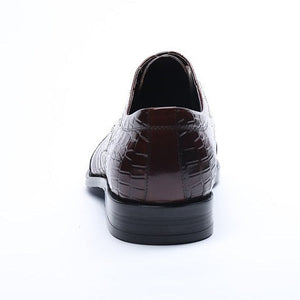 LuxePoint Exquisite CrocLeather Brogue Shoes