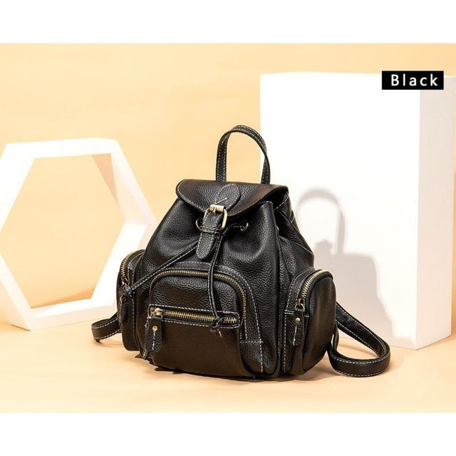 Luxury Exotic Leather Zipper Strap Arcuate Backpack - FINAL SALE