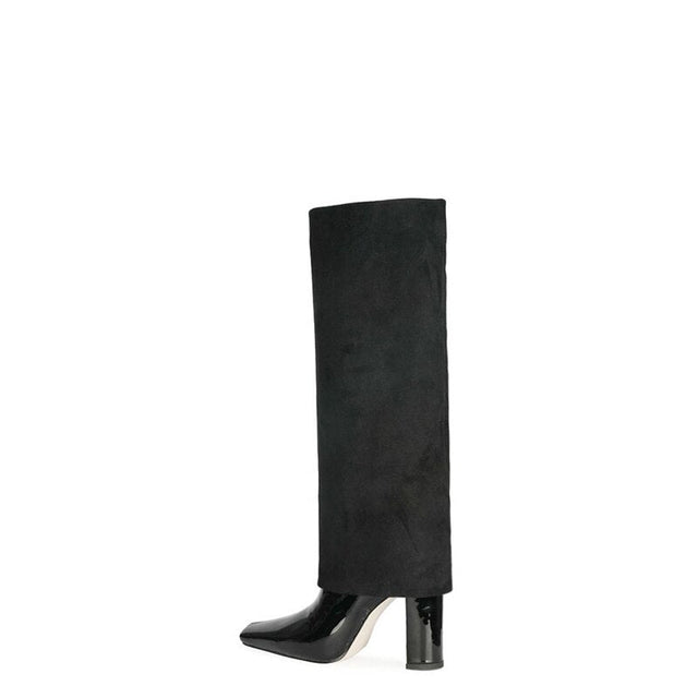 Patent Chic Square Toe Knee High Heels - FINAL SALE