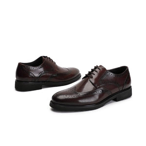 Wingtip Luxe Exotic Pointed Toe Oxford Brogues