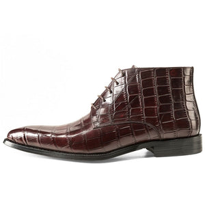 StoneLux Leather Lace-up Brogue Ankle Boots