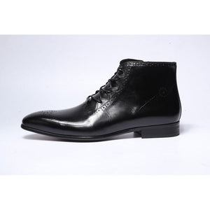 Luxeleather Exotic Lace Up Ankle Derby Boots - FINAL SALE