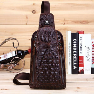 Luxury CrocLeather Crocodile Pattern Shoulder Messenger Bag