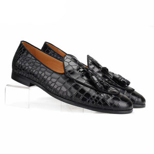 Luxury CrocTex Slip-On Solid Pattern Loafers