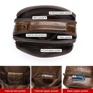 Sophisticated Sojourn Men's Leather Bag