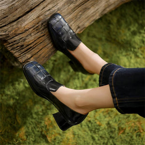 Timeless Elegance Cow Leather Pumps