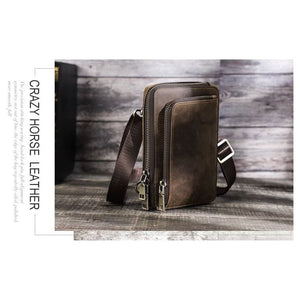 Luxury Leather Flap Vintage Crossbody Bag