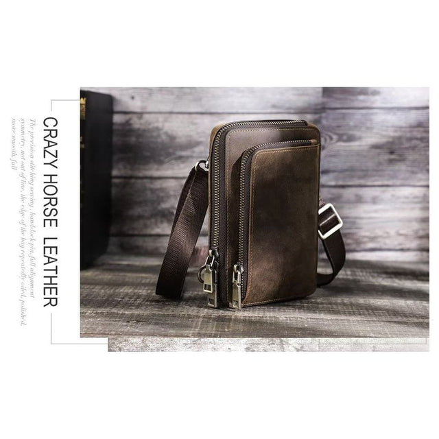 Luxury Leather Flap Vintage Crossbody Bag