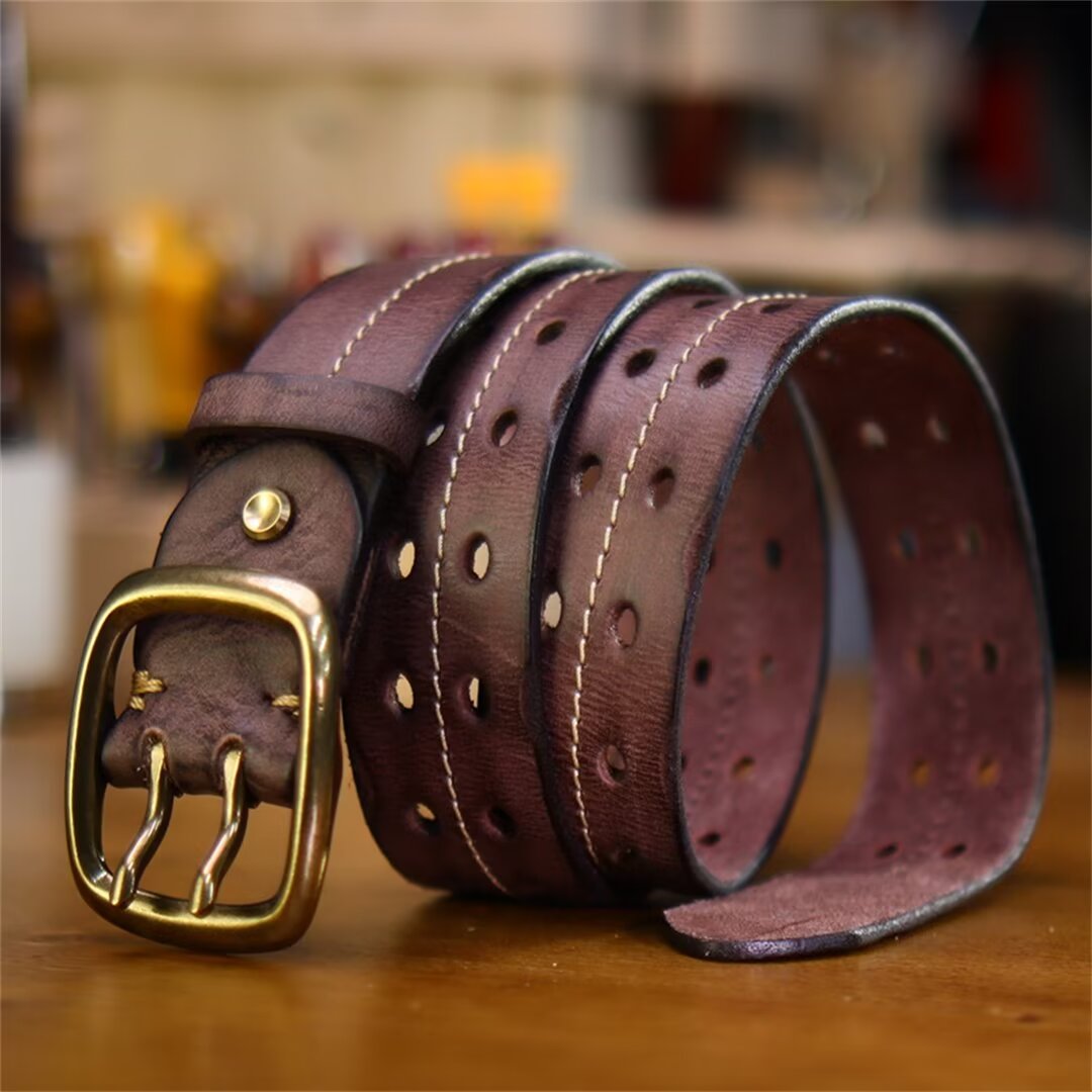 Refined Gentleman's Cowskin Belt