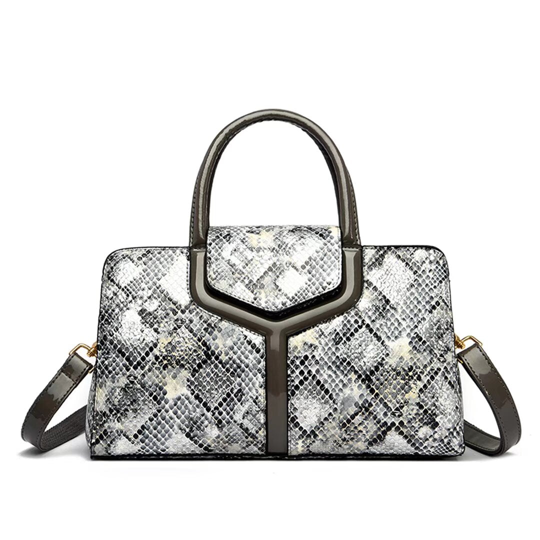 GlamTrend Alligator Pattern Handbag