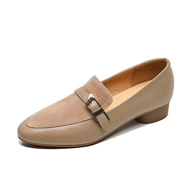 Sleek Elegance Cow Leather Flats