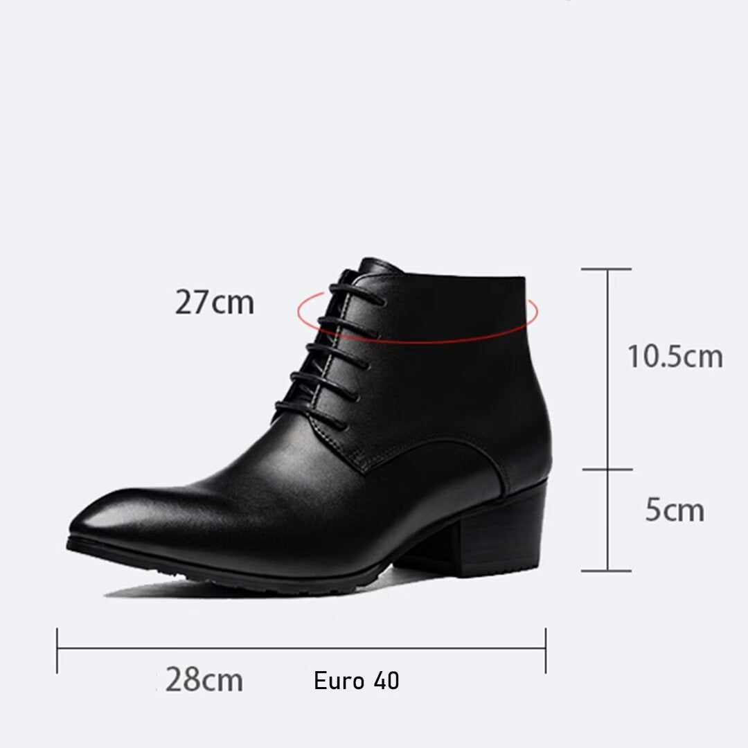 SharpLux Pointed Toe Leather Boots