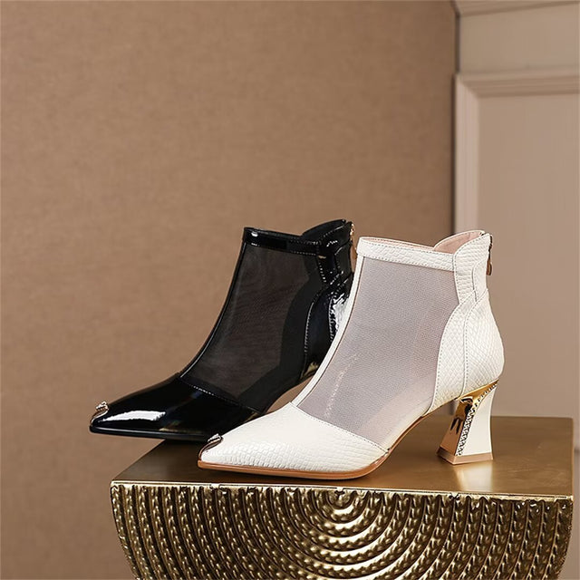 SvelteZip Cow Leather Pumps