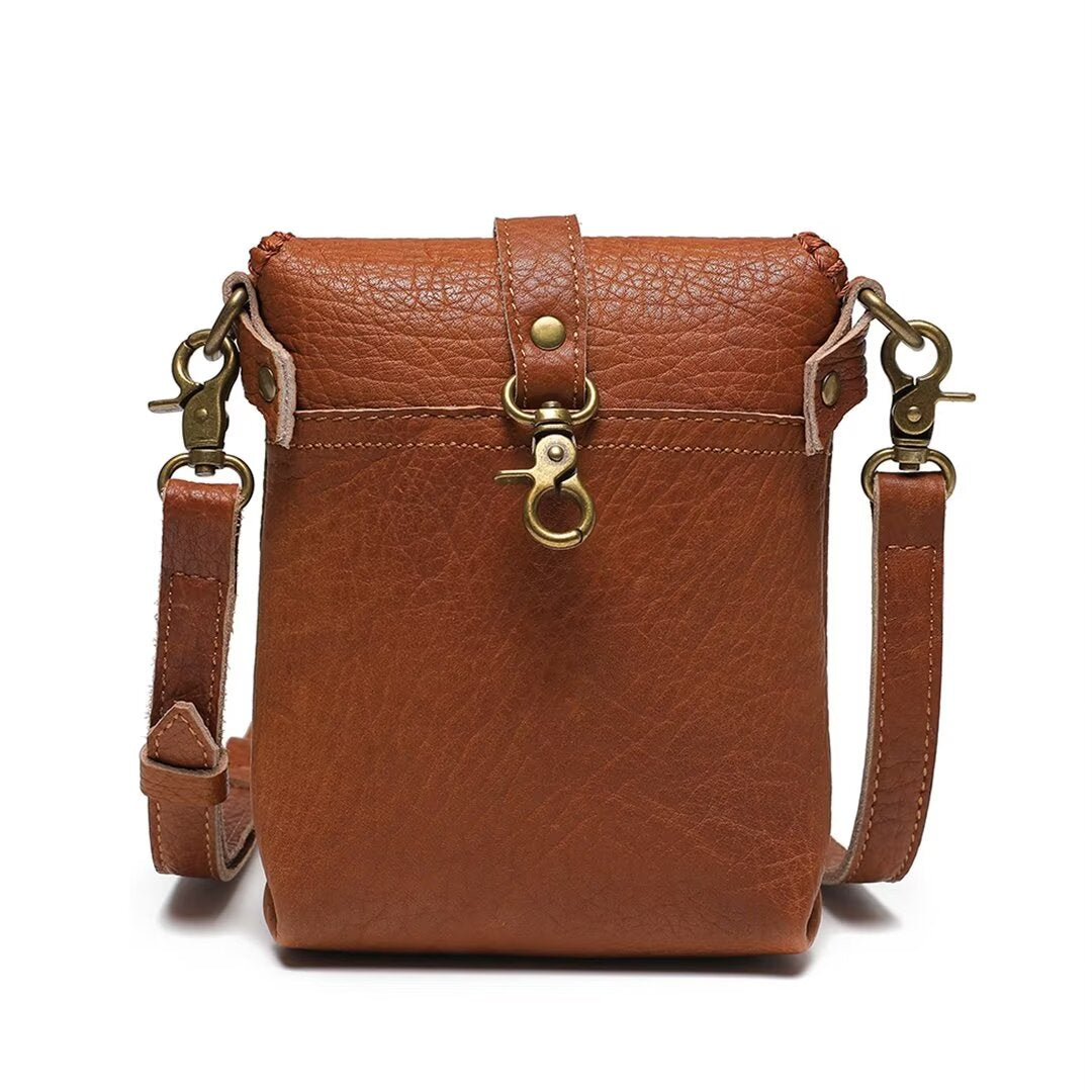 Genuine Leather Elegance Bucket Bag