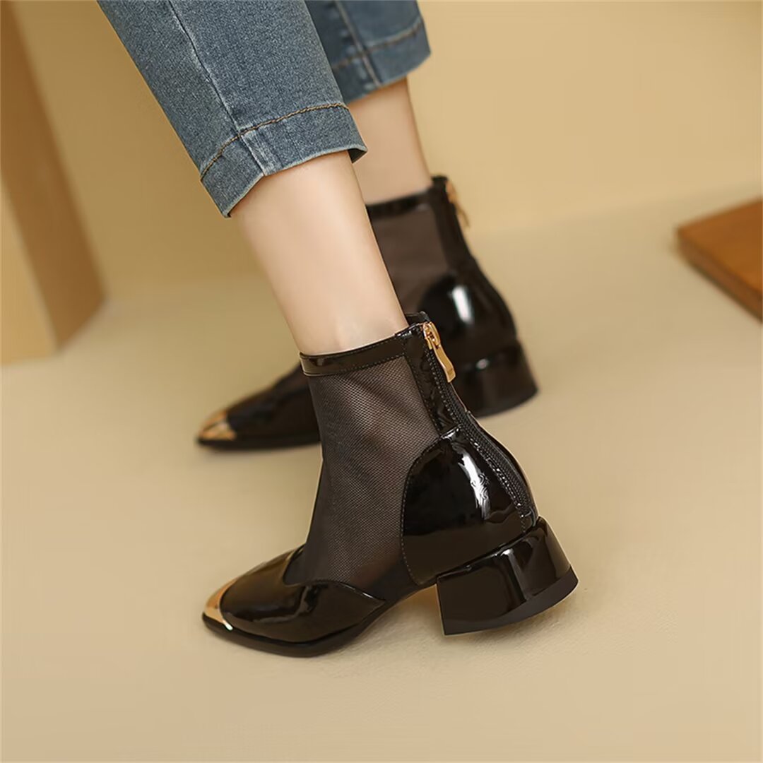 TrendSetter Leather Zip Heels