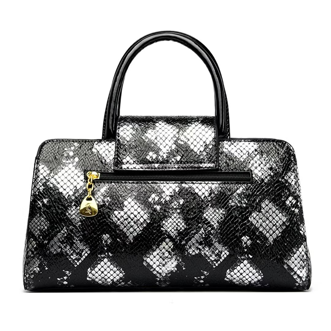 GlamTrend Alligator Pattern Handbag