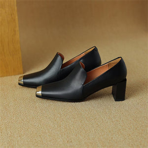 ModishElegance Square-Toe Women's Heels