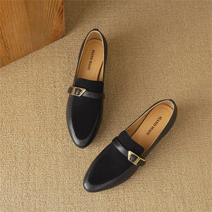 Veltique Velvet Slip Flats