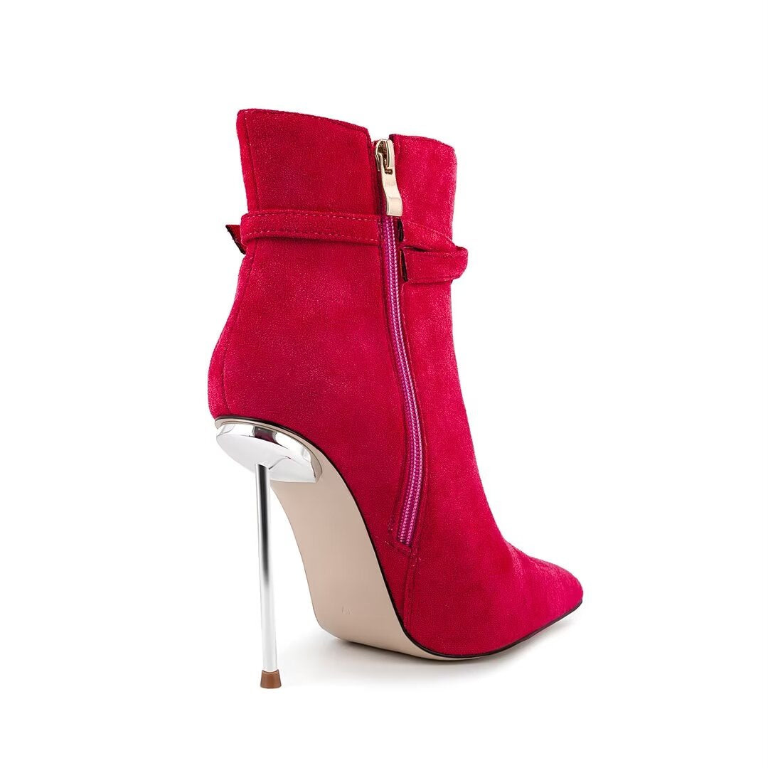 Chic Pointed Toe Stiletto Ankle Boots