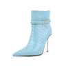 Sky-High Elegance PU Ankle Boots