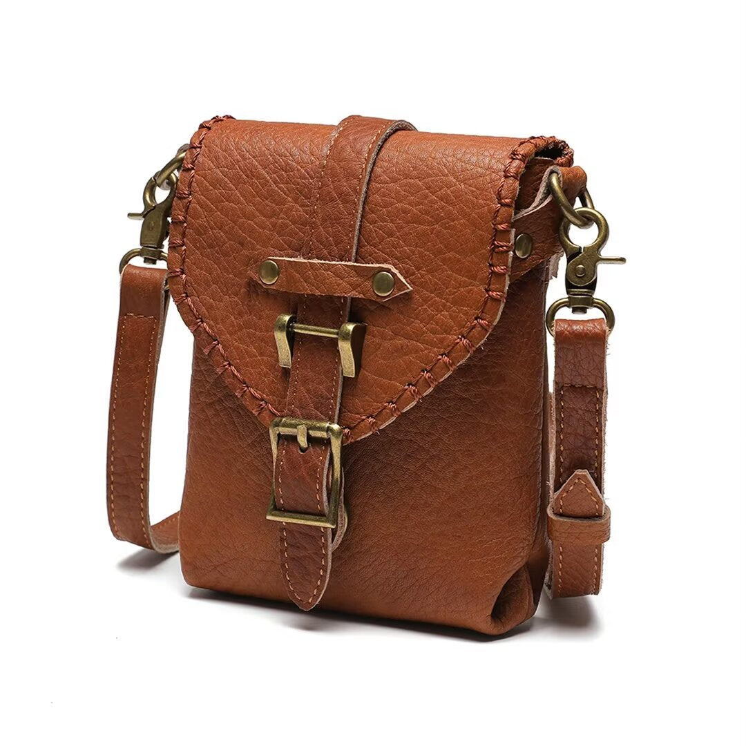 Genuine Leather Elegance Bucket Bag