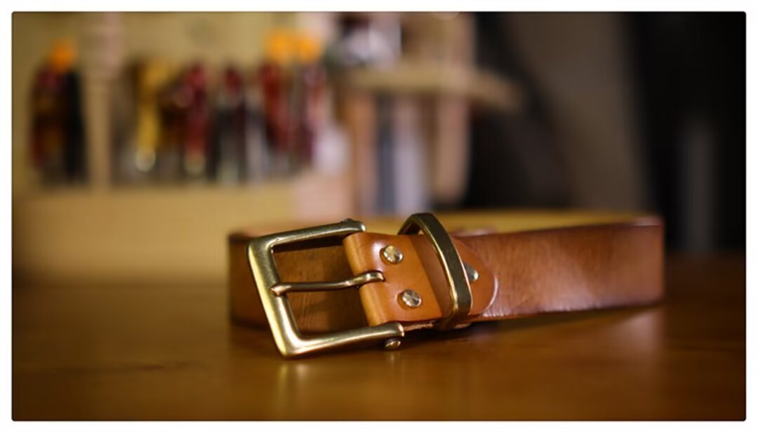 Premium Cowskin Belt with Copper Buckle