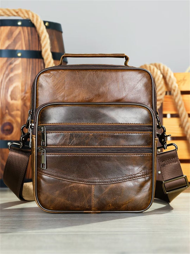 Sophisticated Sojourn Men's Leather Bag