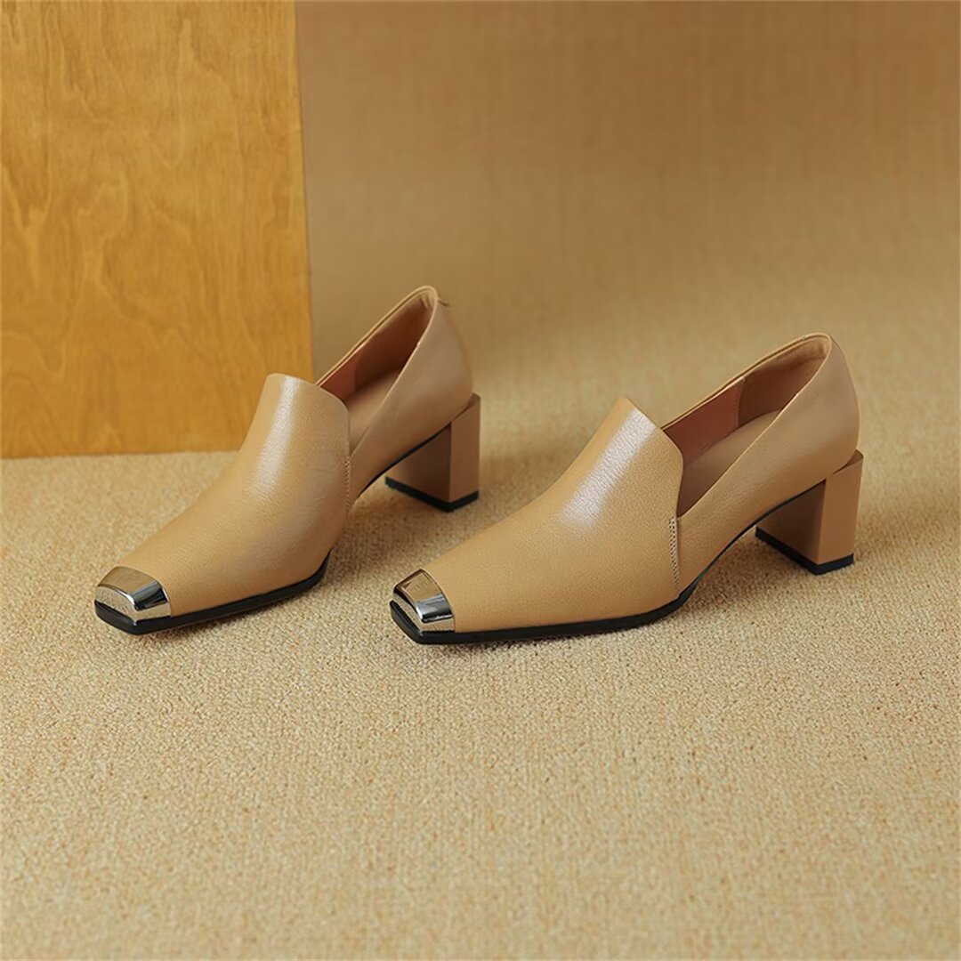 ModishElegance Square-Toe Women's Heels