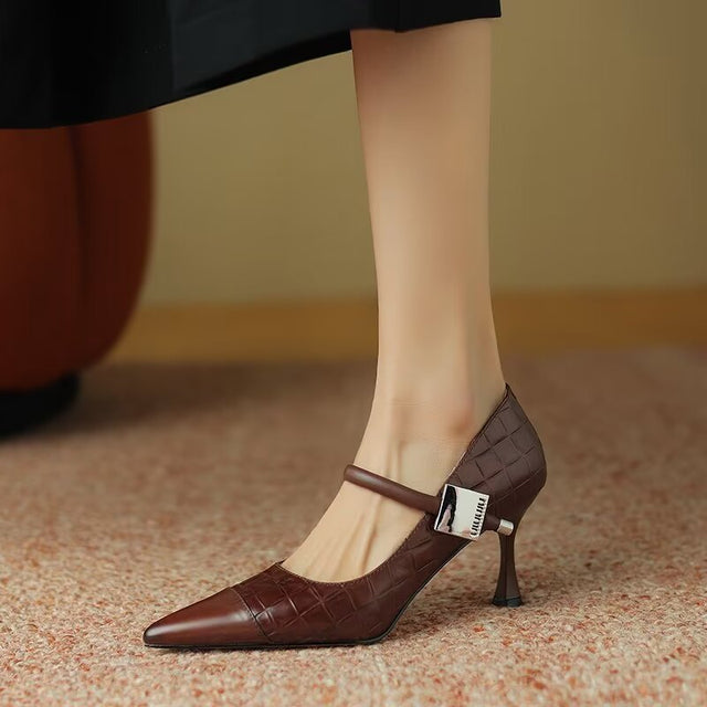 Refined Buckle Accent Pumps