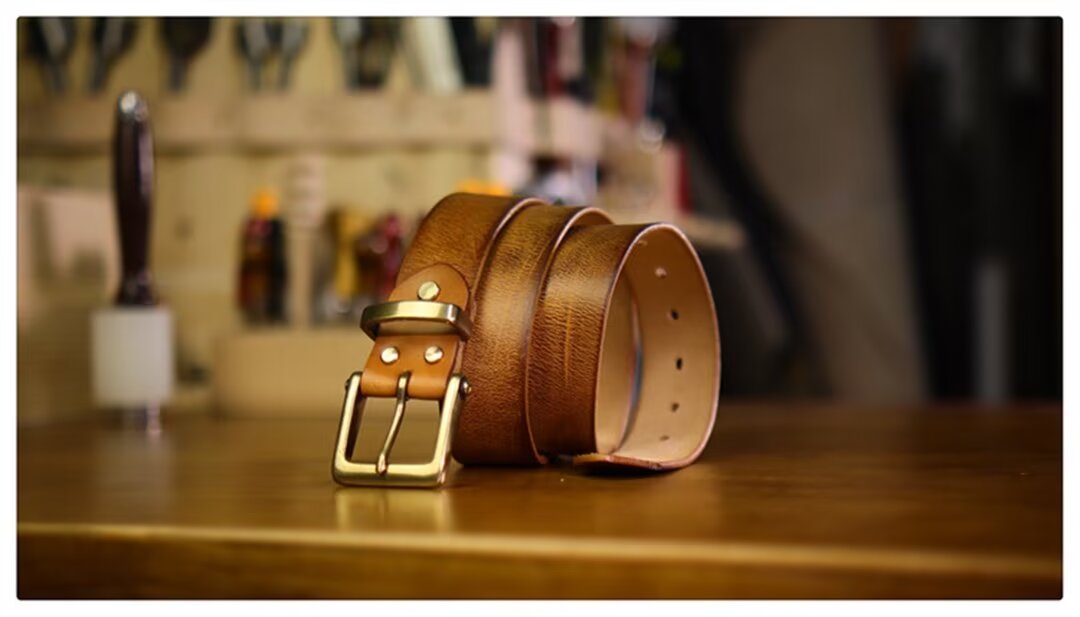 Premium Cowskin Belt with Copper Buckle