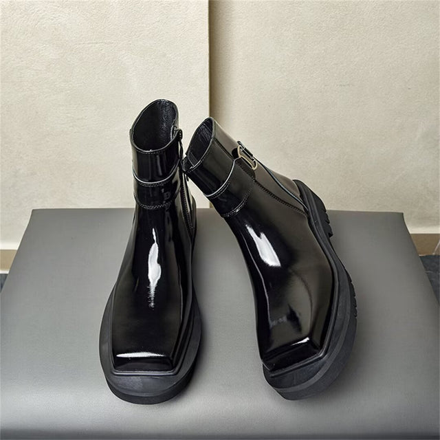 ElegantCow Ankle Zipper Boots